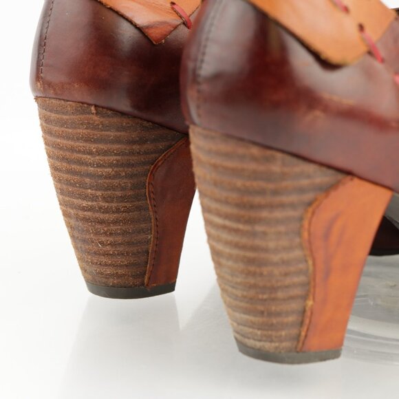 Spring Step Womens Wondrous Boot Size 40 9 Tan Brown Leather Block Heel  Booties - Picture 4 of 12